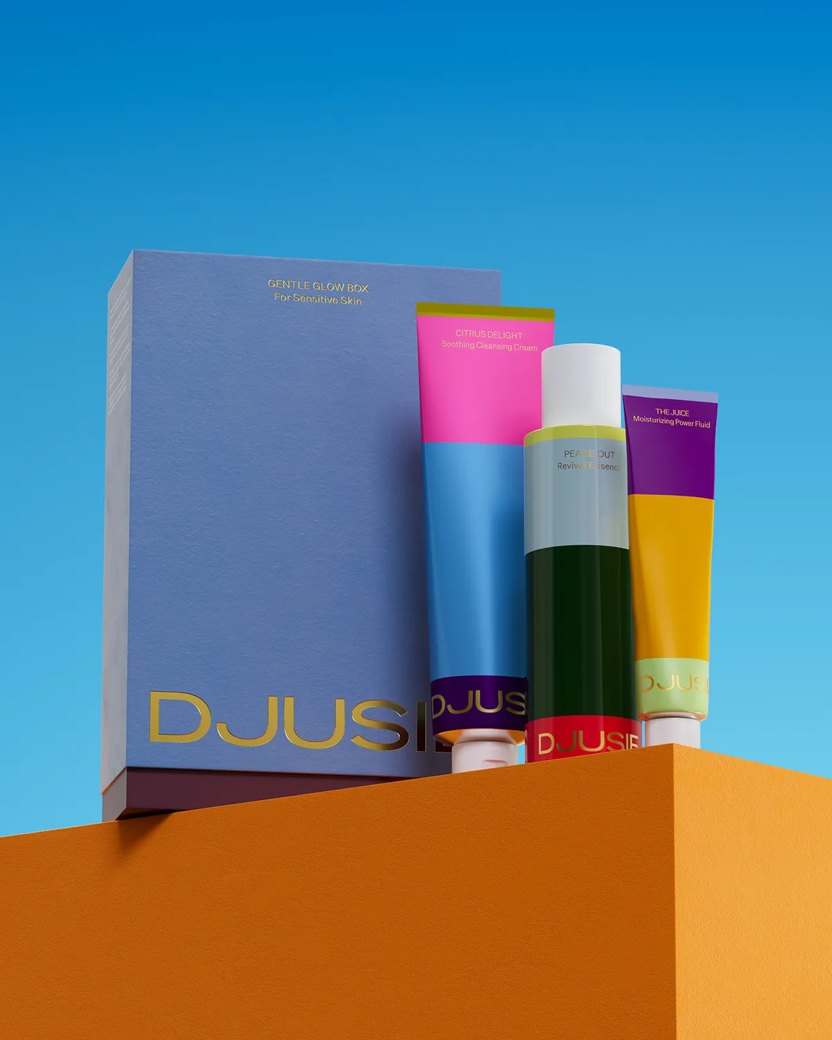 Djusie Gentle Glow Box hudpleiesett for sensitiv hud