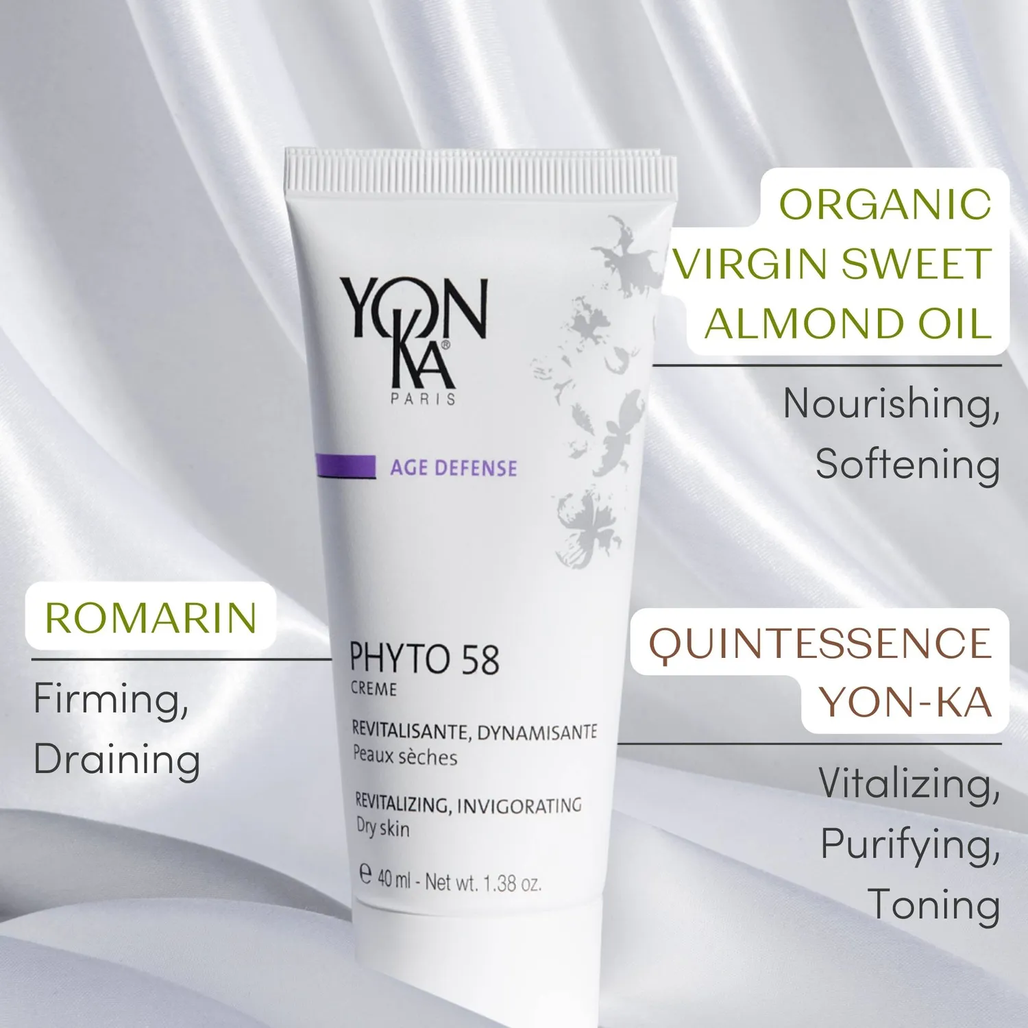 Yon-Ka Phyto 58 Dry Skin nattkrem for tørr hud