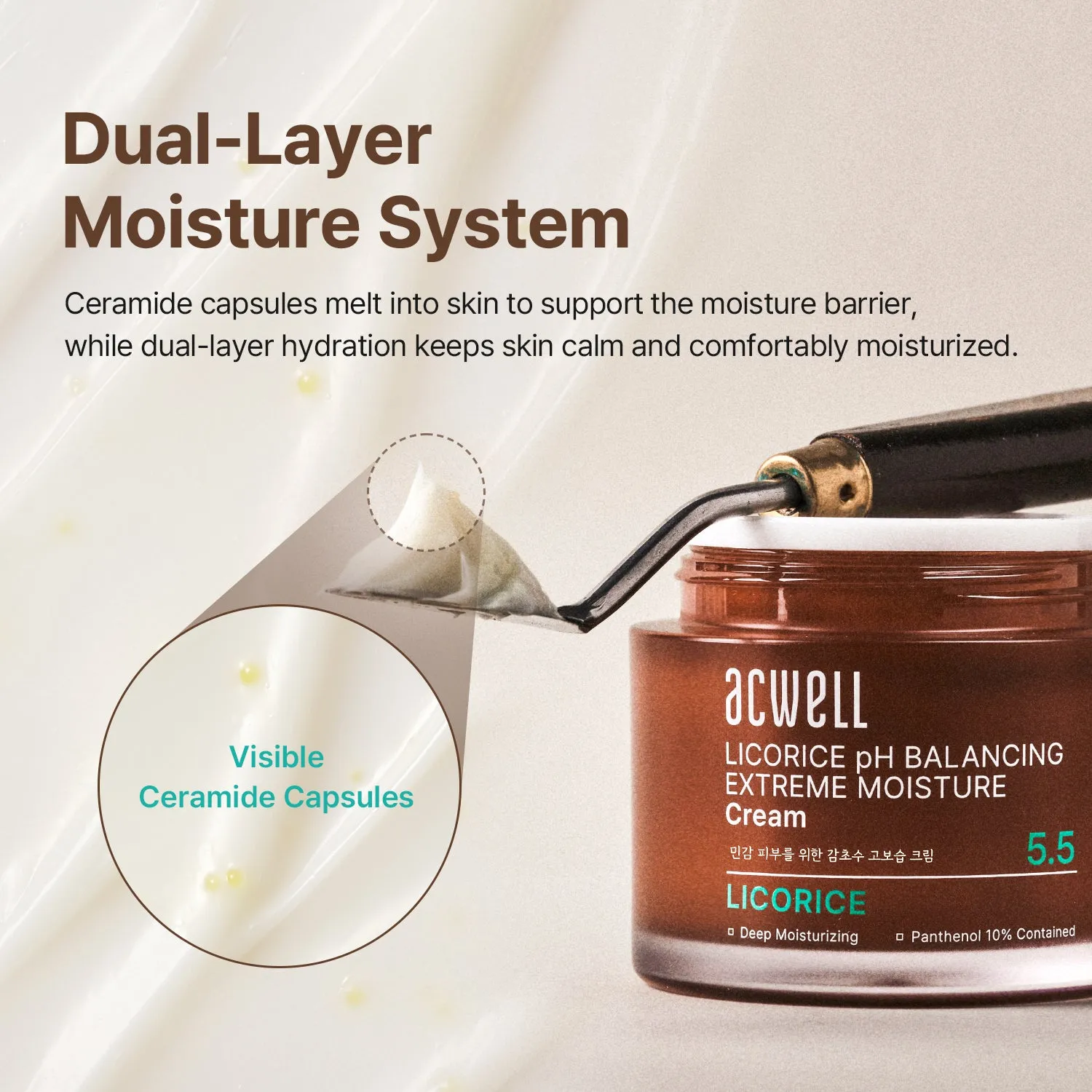 Acwell Licorice pH Balancing Extreme Moisture Cream fuktighetskrem 50 ml med panthenol