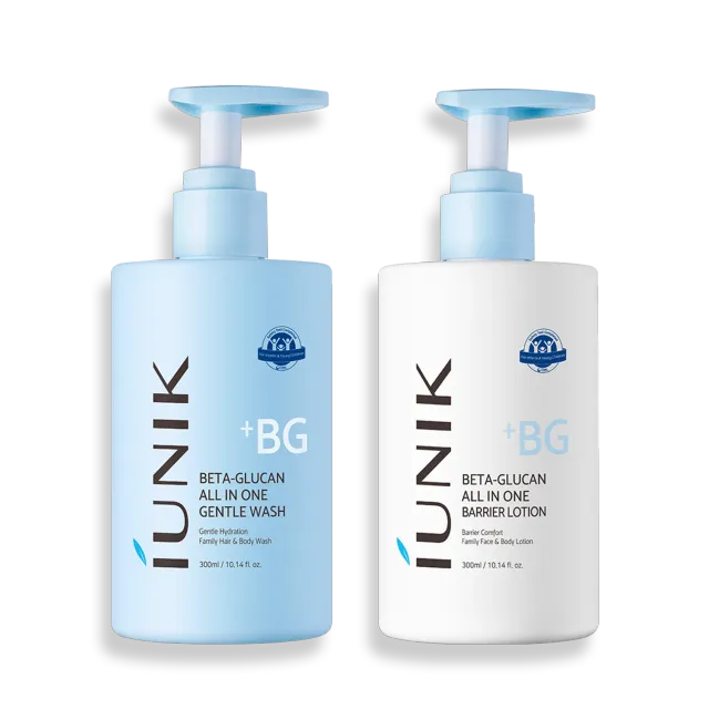 IUNIK All-In-One Body Care Duo kroppsvask og lotion 300 ml