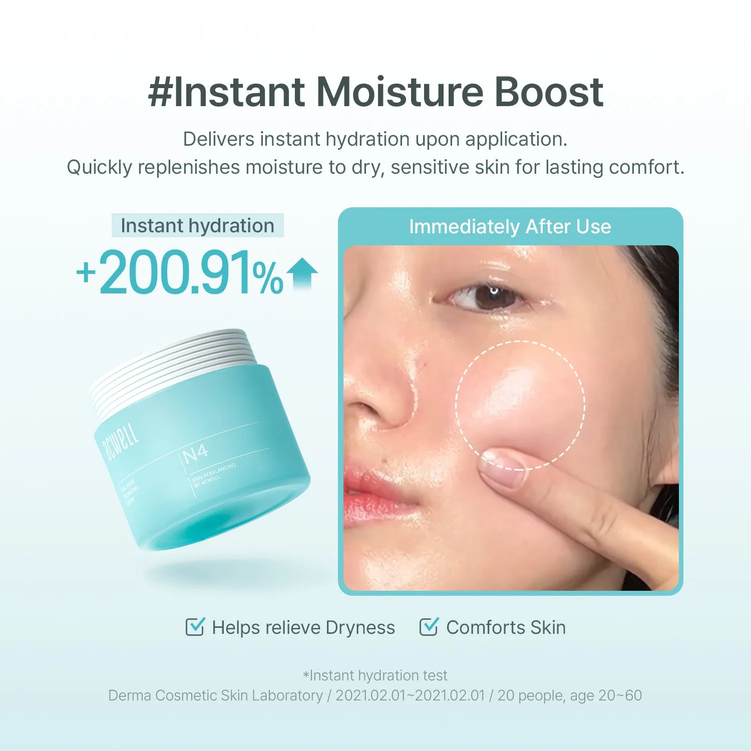 Acwell Real Aqua Balancing Cream gelkrem med hyaluronsyre
