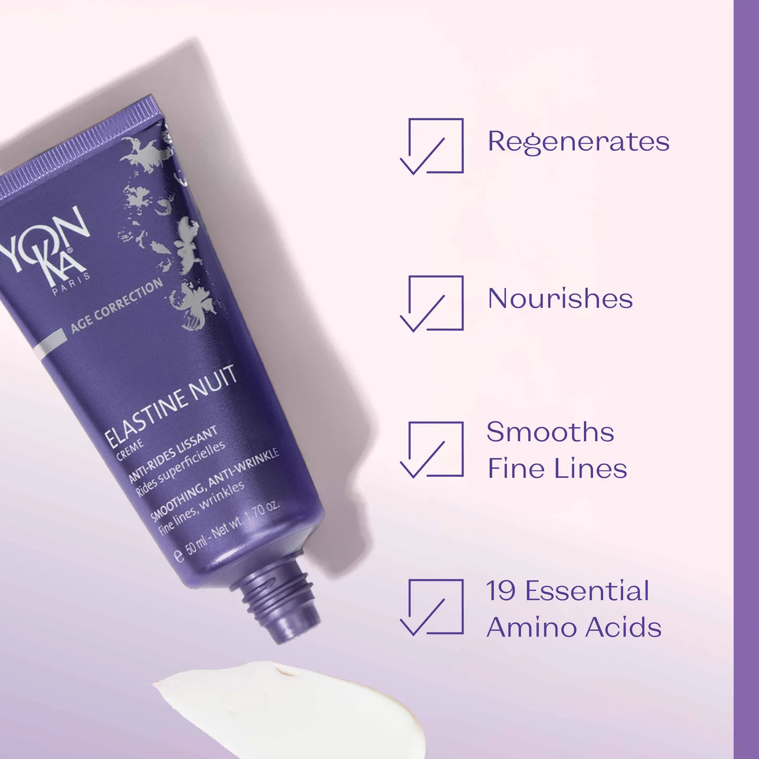 Yon-Ka Elastine Elastine Nuit nattkrem for fine linjer