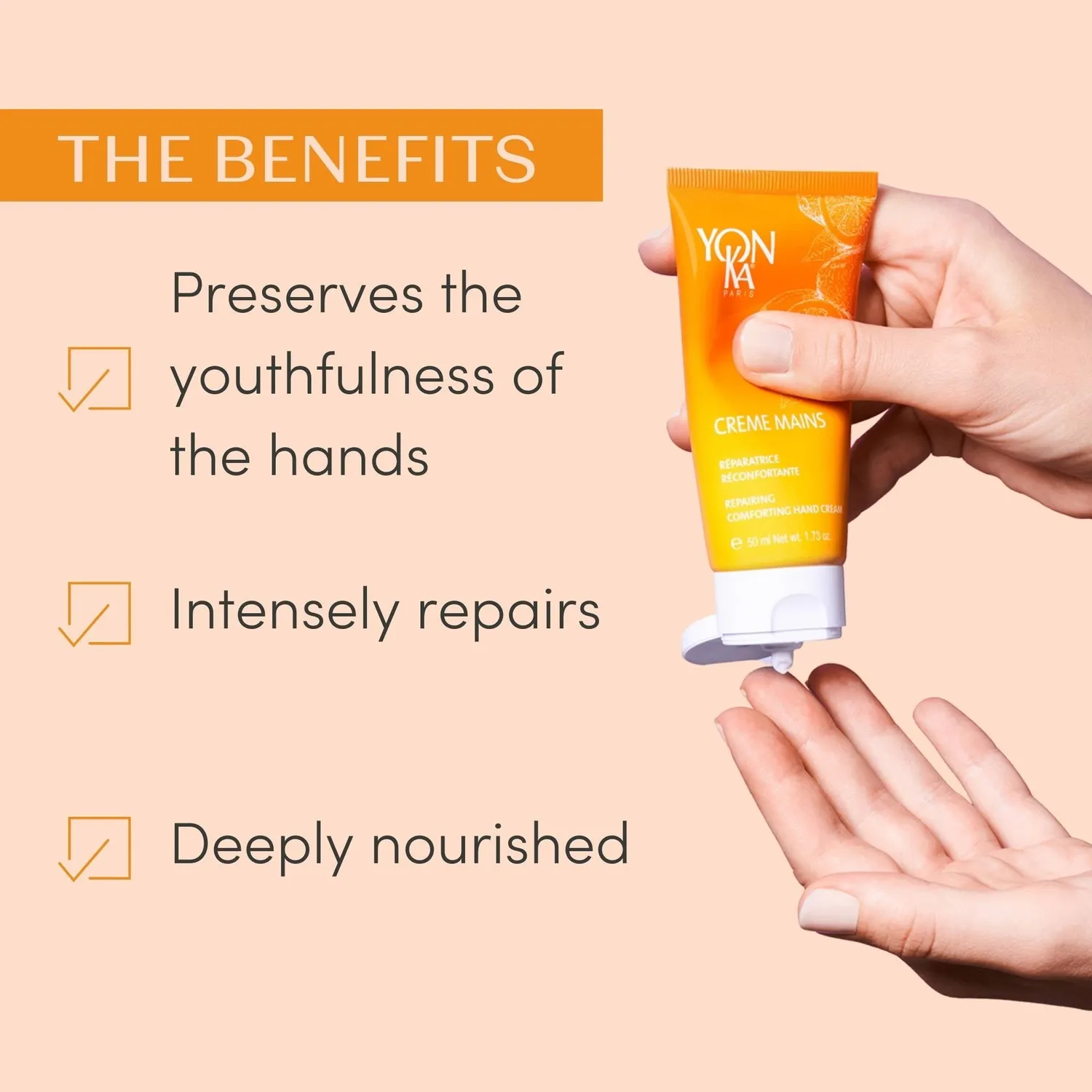 Yon-Ka Crème Mains Vitalité håndkrem 50 ml med sheasmør